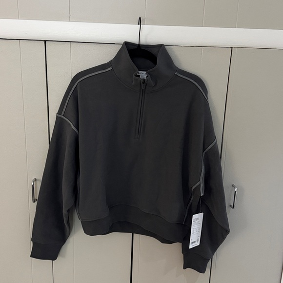 Athleta Forever Fleece 1/2 Zip High Hip Sweatshirt - Picture 8 of 14